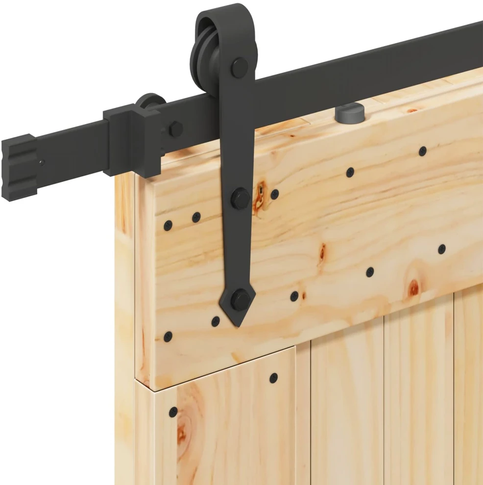 Slankios durys NARVIK Natūrali ir juoda 70 x 210 cm (152,5 cm)