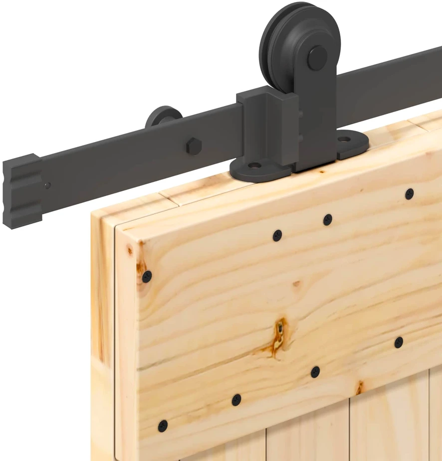 Slankios durys NARVIK Natūrali ir juoda 70 x 210 cm (152,5 cm)
