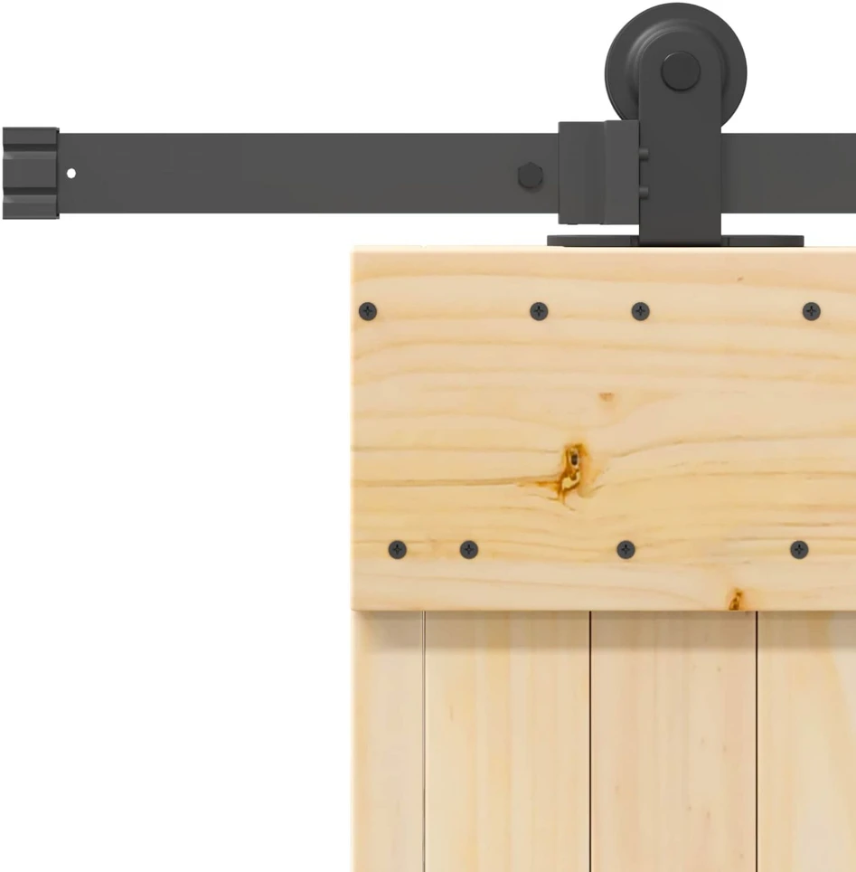 Slankios durys NARVIK Natūrali ir juoda 100 x 210 cm (213,5 cm)