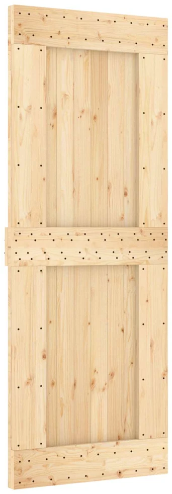Slankios durys NARVIK Natūrali ir juoda 80 x 210 cm (152,5 cm)
