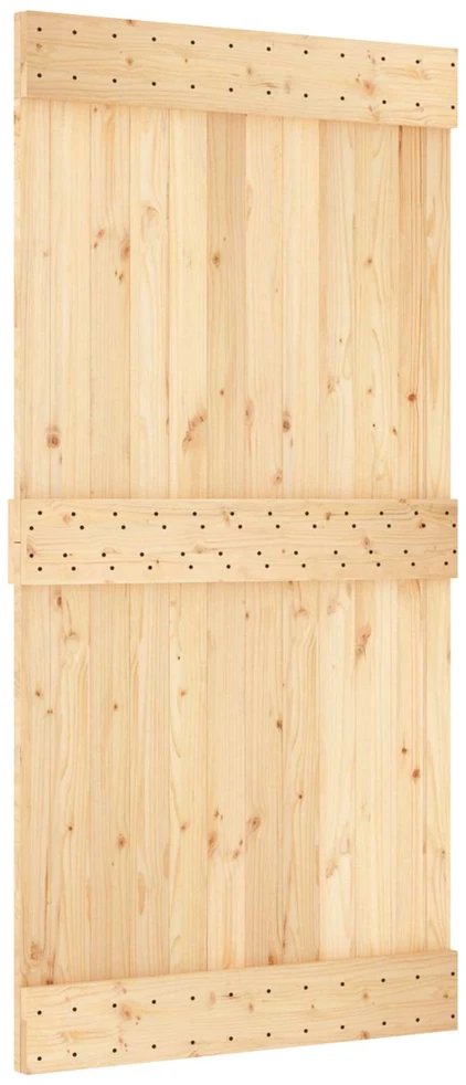 Slankios durys NARVIK Natūrali ir juoda 100 x 210 cm (213,5 cm)