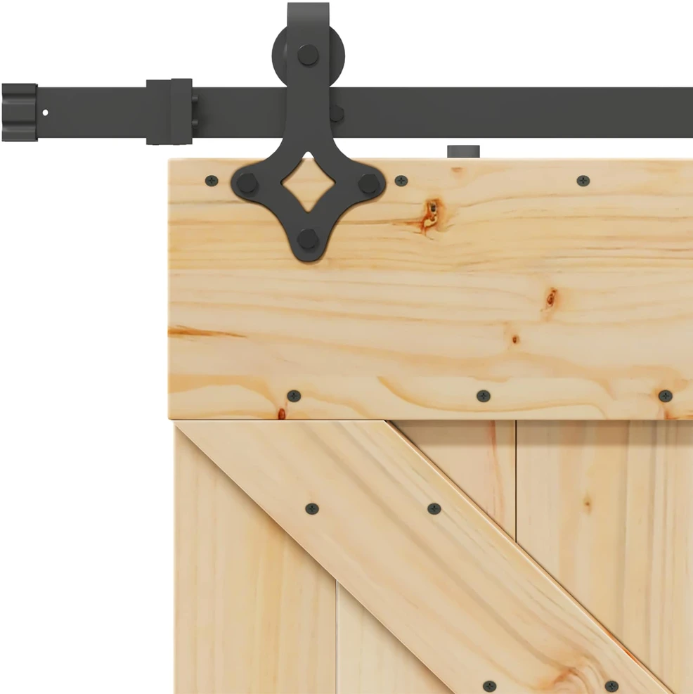 Slankios durys NARVIK Natūrali ir juoda 80 x 210 cm (152,5 cm)