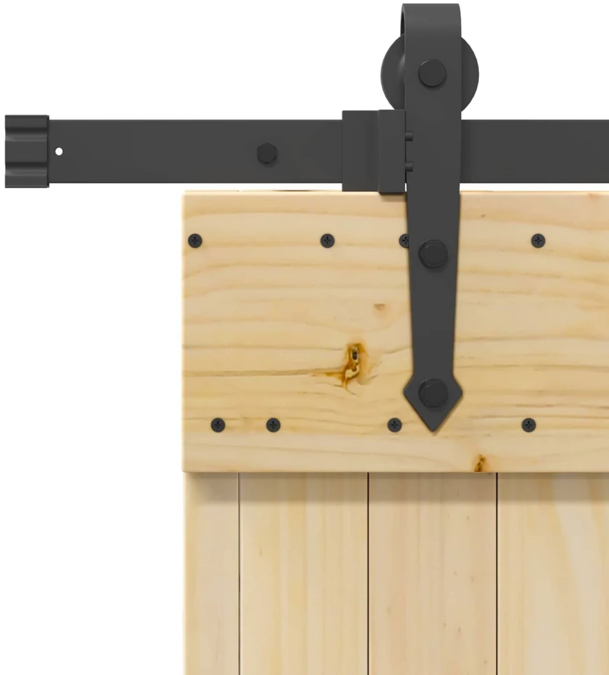 Slankios durys NARVIK Natūrali ir juoda 100 x 210 cm (213,5 cm)
