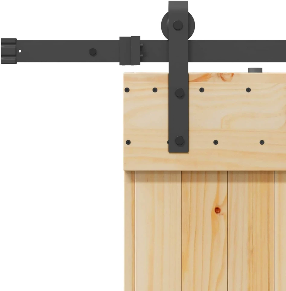 Slankios durys NARVIK Natūrali ir juoda 85 x 210 cm (152,5 cm)