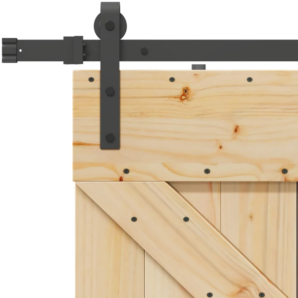 Slankios durys NARVIK 80 x 210 cm (213,5 cm) Natūrali ir juoda
