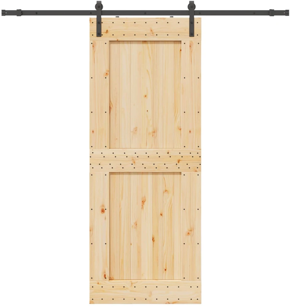 Slankios durys NARVIK 90 x 210 cm (213,5 cm) Natūrali ir juoda
