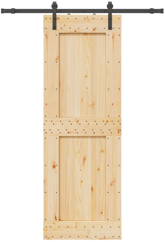 Slankios durys NARVIK 85 x 210 cm (152,5 cm) Natūrali ir juoda