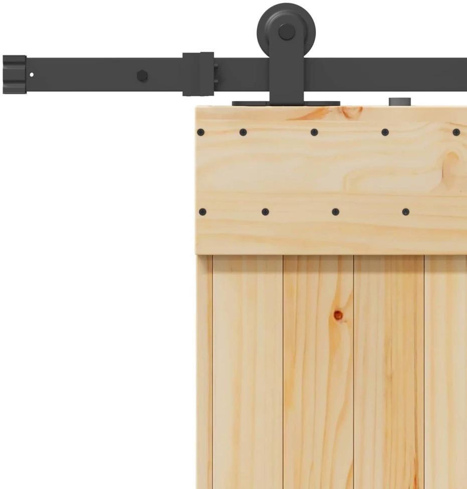 Slankios durys NARVIK Natūrali ir juoda 100 x 210 cm (213,5 cm)