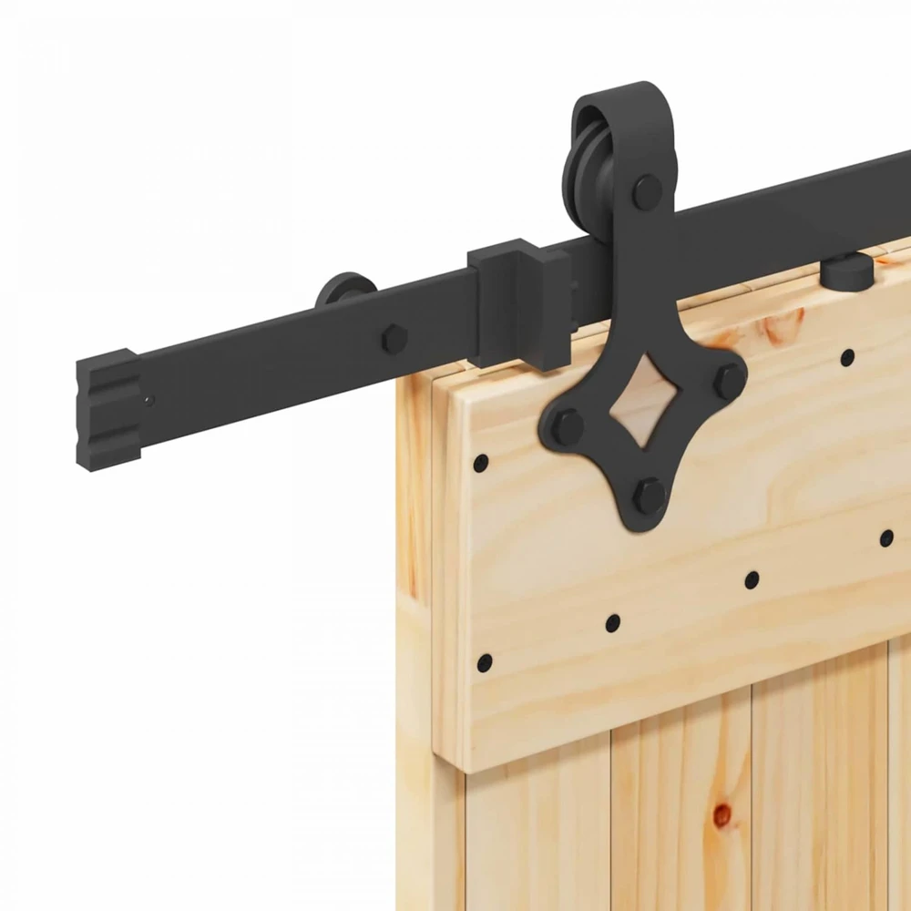 Slankios durys NARVIK Natūrali ir juoda 80 x 210 cm (213,5 cm)
