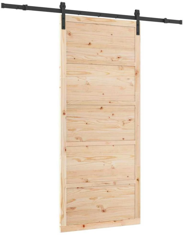Slankios durys Natūrali 100 x 208 cm Pušies medienos masyvas