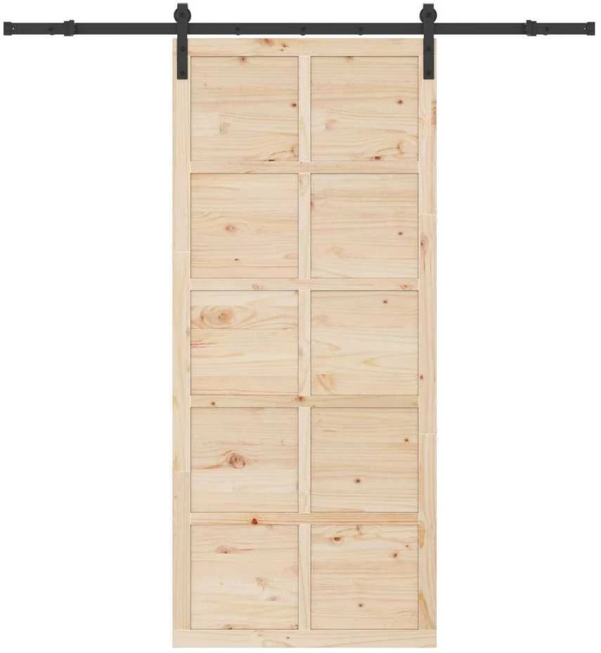 Slankios durys Natūrali 100 x 208 cm Pušies medienos masyvas