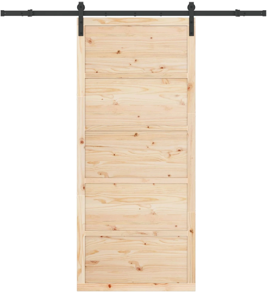 Slankios durys Natūrali 100 x 208 cm Pušies medienos masyvas