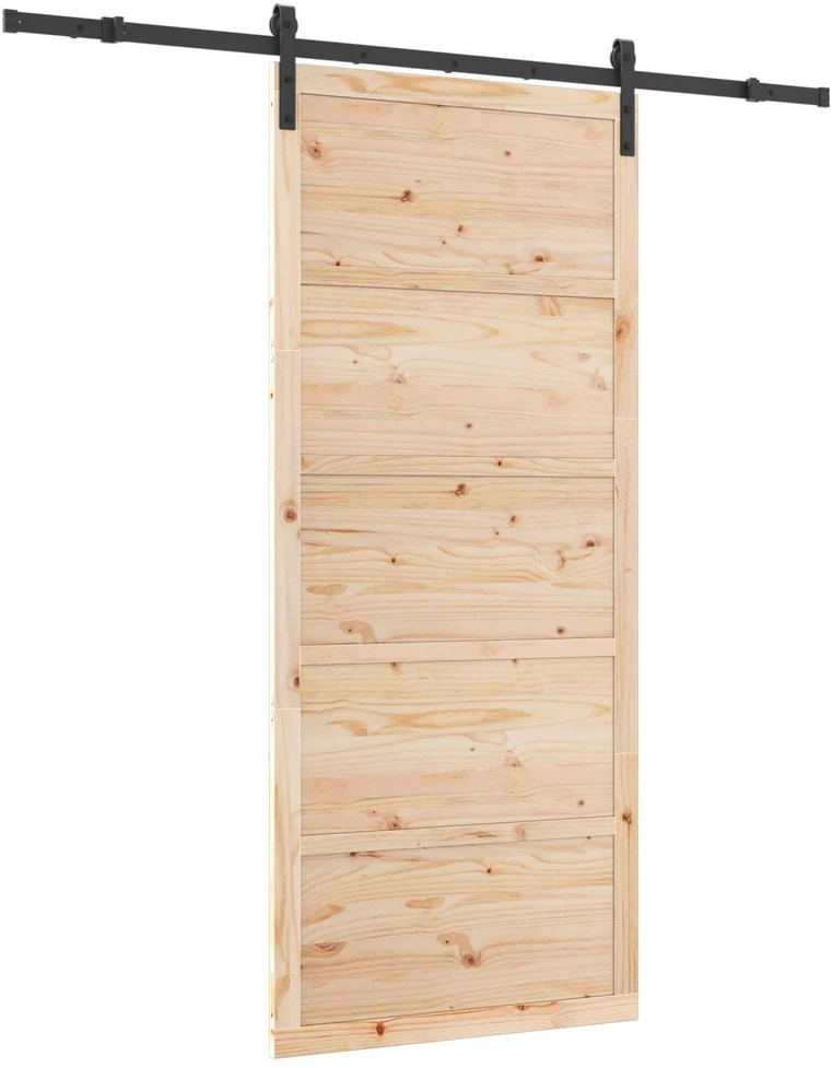 Slankios durys Natūrali 100 x 208 cm Pušies medienos masyvas
