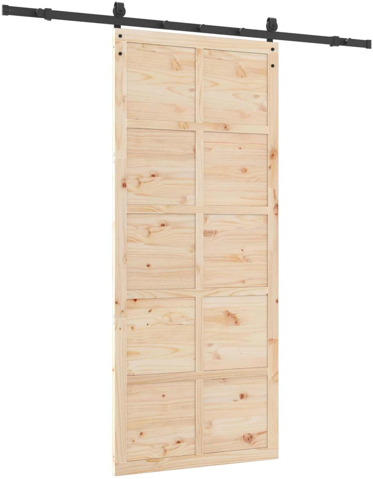 Slankios durys Natūrali 100 x 208 cm Pušies medienos masyvas