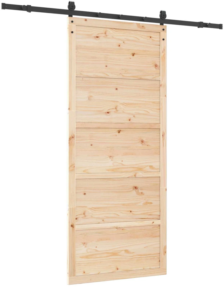 Slankios durys Natūrali 100 x 208 cm Pušies medienos masyvas