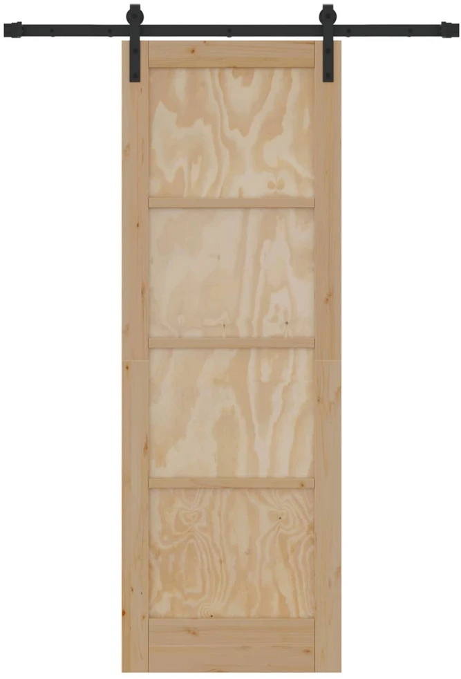 Slankios durys Natūrali 73,5 x 211 cm Pušies medienos masyvas