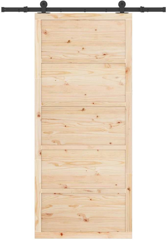 Slankios durys Natūrali 80 x 208 cm Pušies medienos masyvas