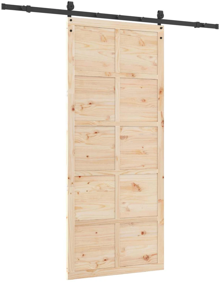 Slankios durys Natūrali 80 x 208 cm Pušies medienos masyvas