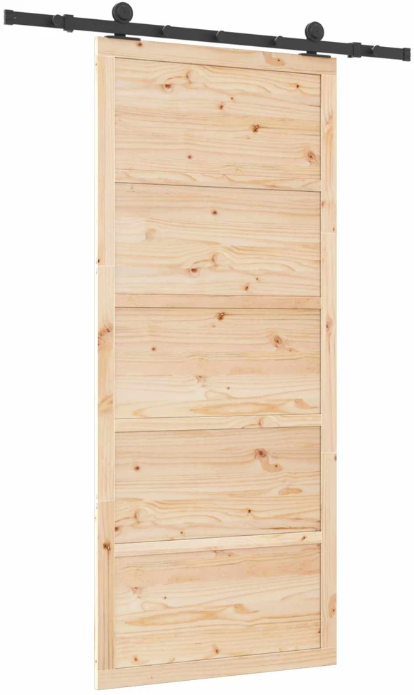 Slankios durys Natūrali 80 x 208 cm Pušies medienos masyvas