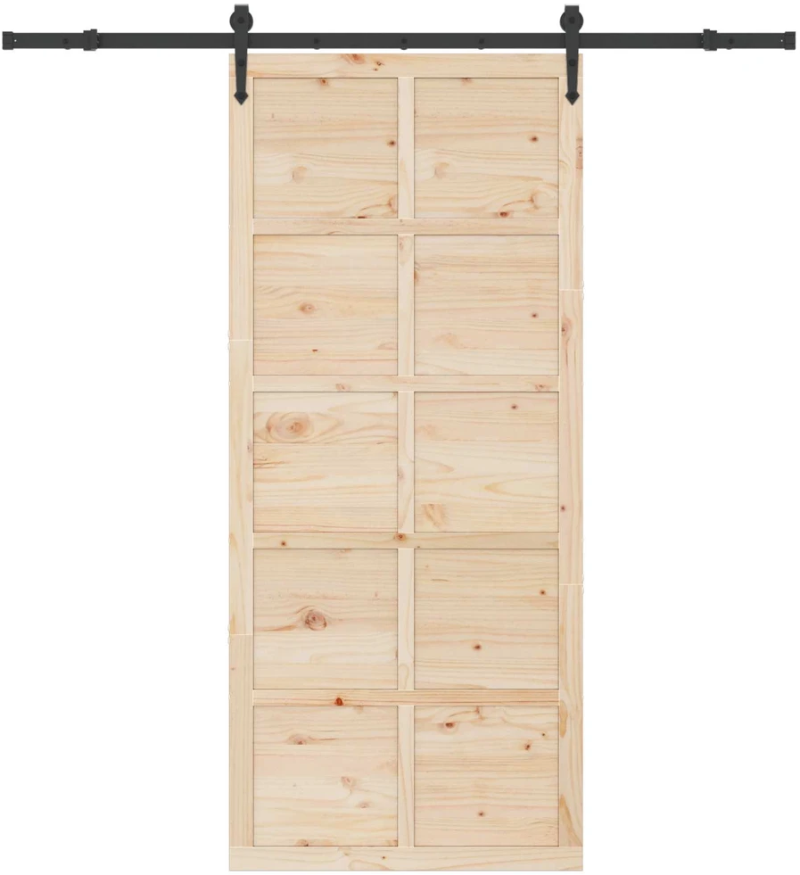 Slankios durys Natūrali 80 x 208 cm Pušies medienos masyvas