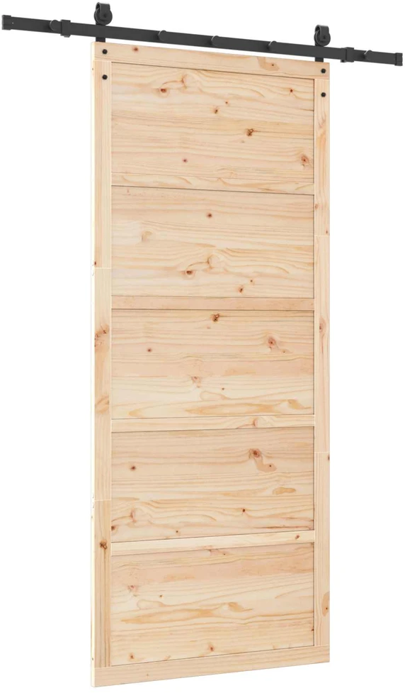 Slankios durys Natūrali 80 x 208 cm Pušies medienos masyvas