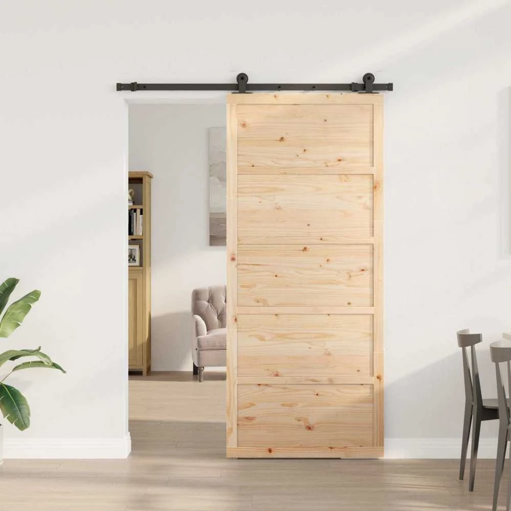 Slankios durys Natūrali 80 x 208 cm Pušies medienos masyvas
