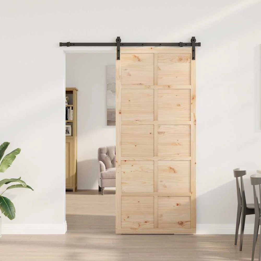 Slankios durys Natūrali 80 x 208 cm Pušies medienos masyvas
