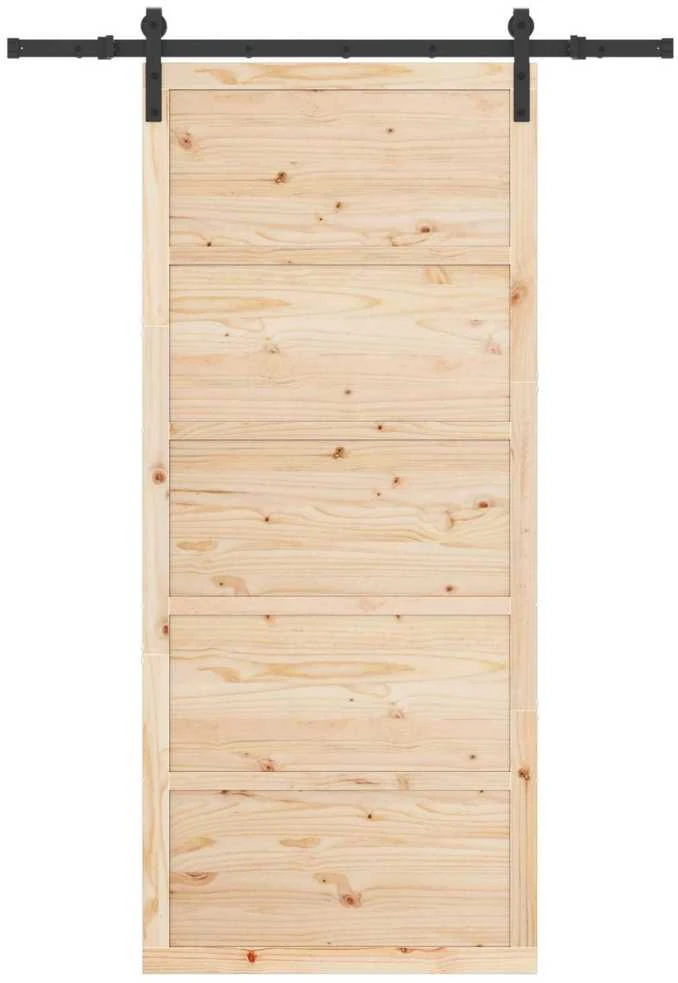 Slankios durys Natūrali 80 x 208 cm Pušies medienos masyvas