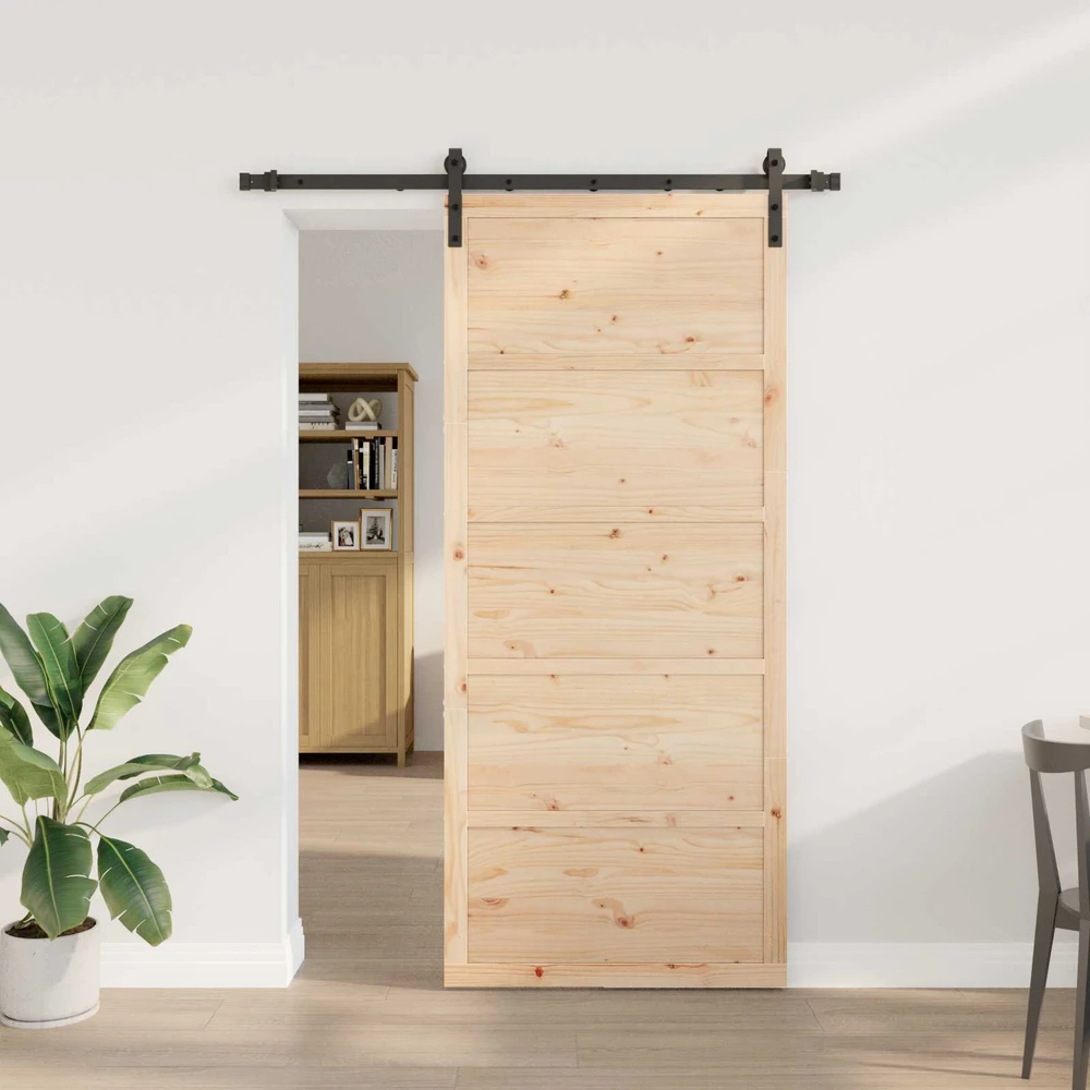 Slankios durys Natūrali 80 x 208 cm Pušies medienos masyvas