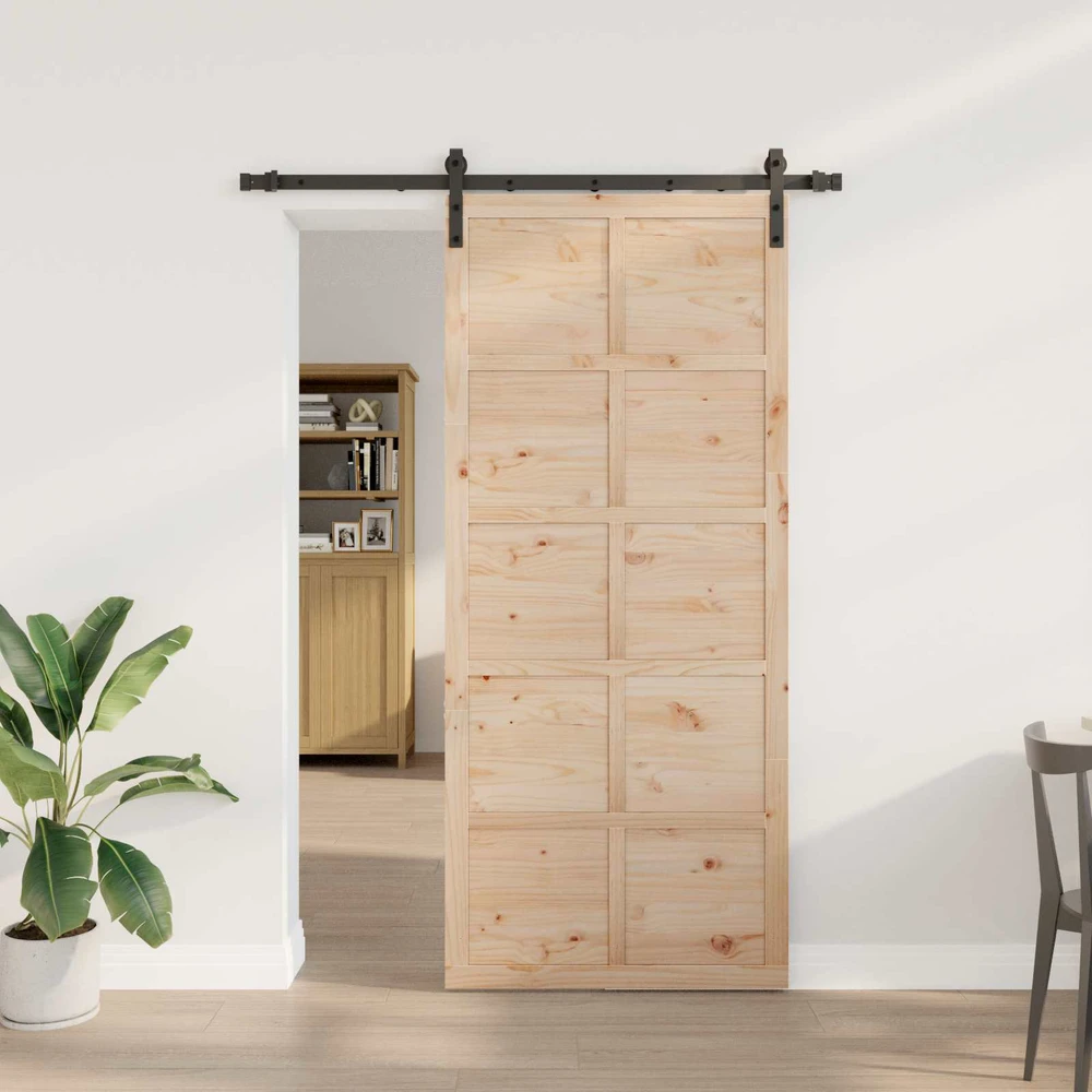 Slankios durys Natūrali 80 x 208 cm Pušies medienos masyvas