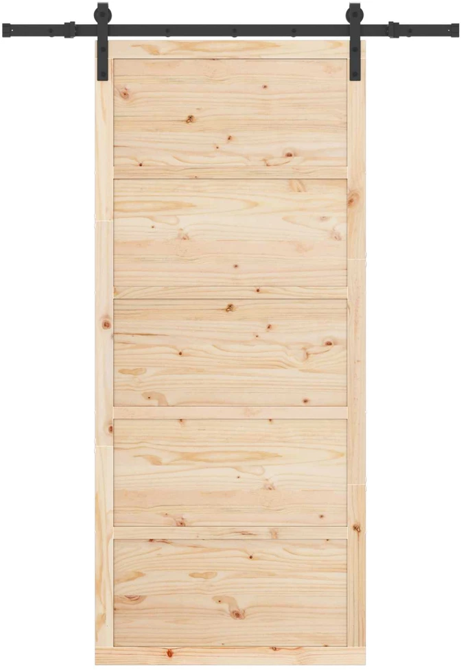 Slankios durys Natūrali 80 x 208 cm Pušies medienos masyvas