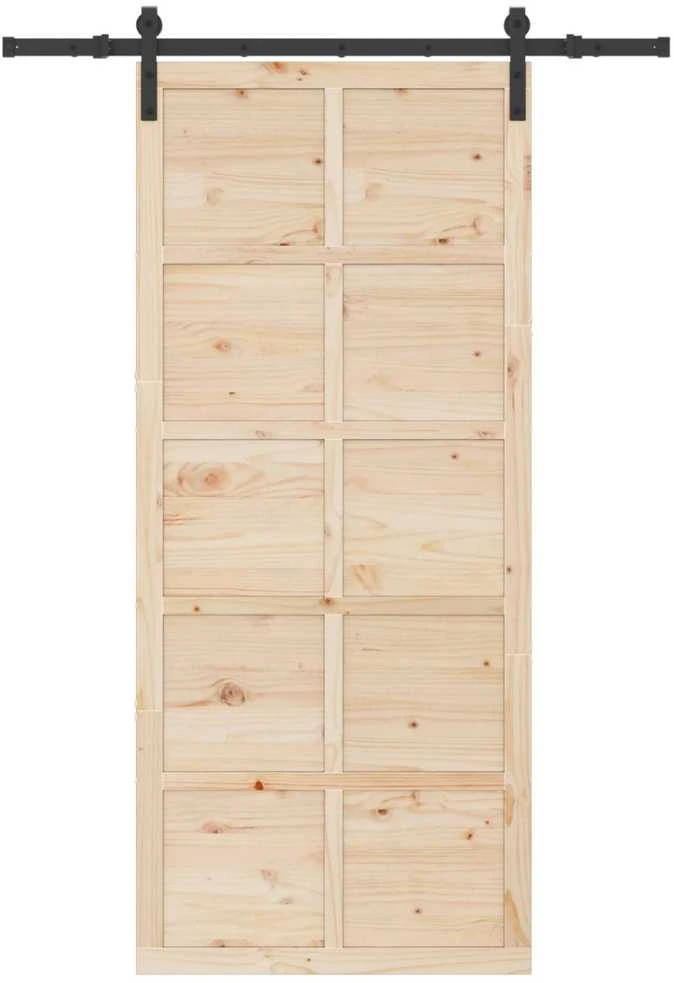 Slankios durys Natūrali 80 x 208 cm Pušies medienos masyvas