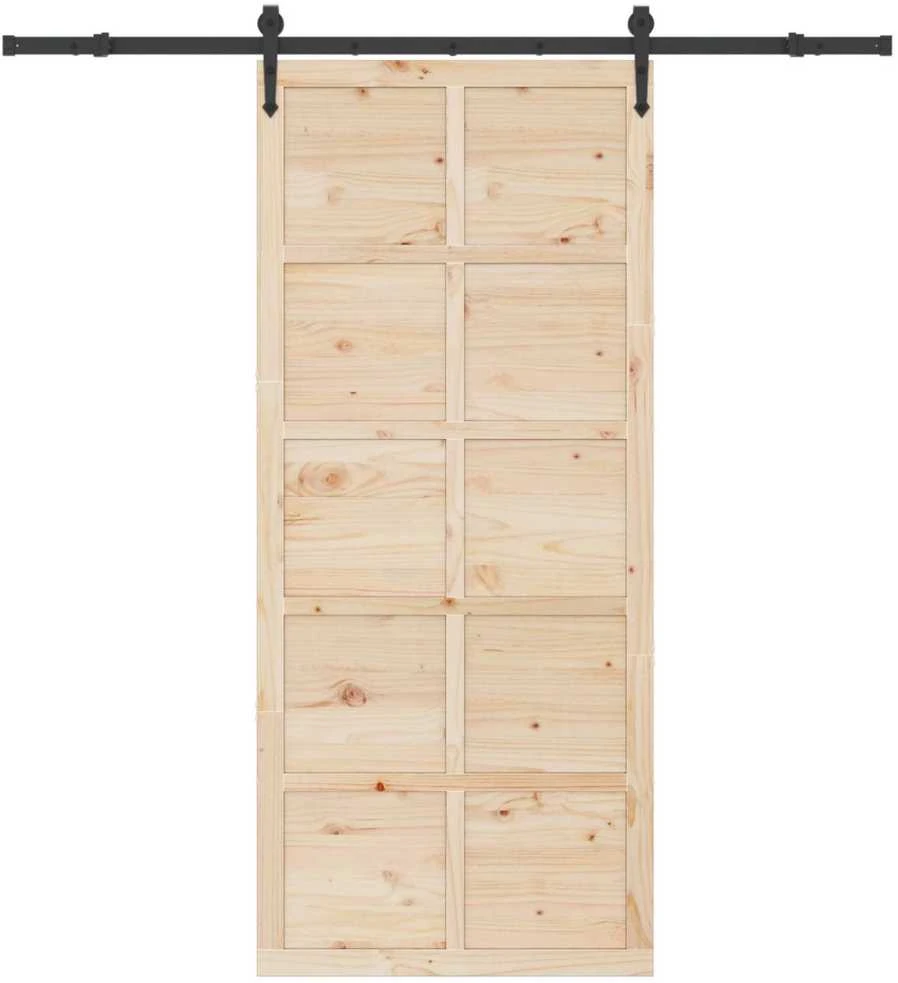 Slankios durys Natūrali 80 x 208 cm Pušies medienos masyvas