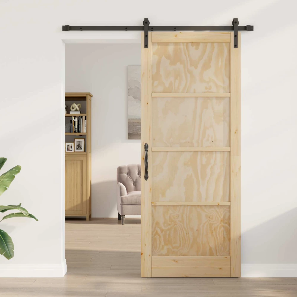 Slankios durys Natūrali 86 x 211 cm Pušies medienos masyvas