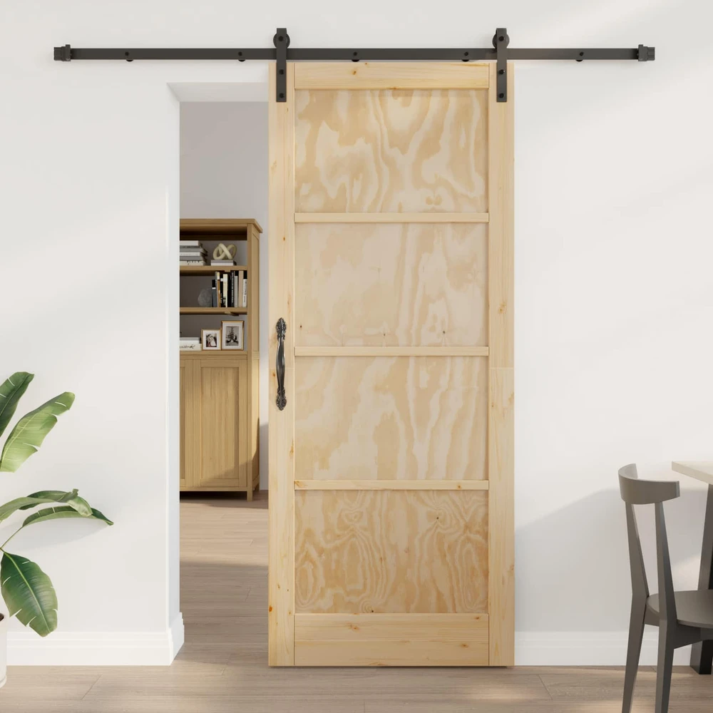 Slankios durys Natūrali 86 x 211 cm Pušies medienos masyvas