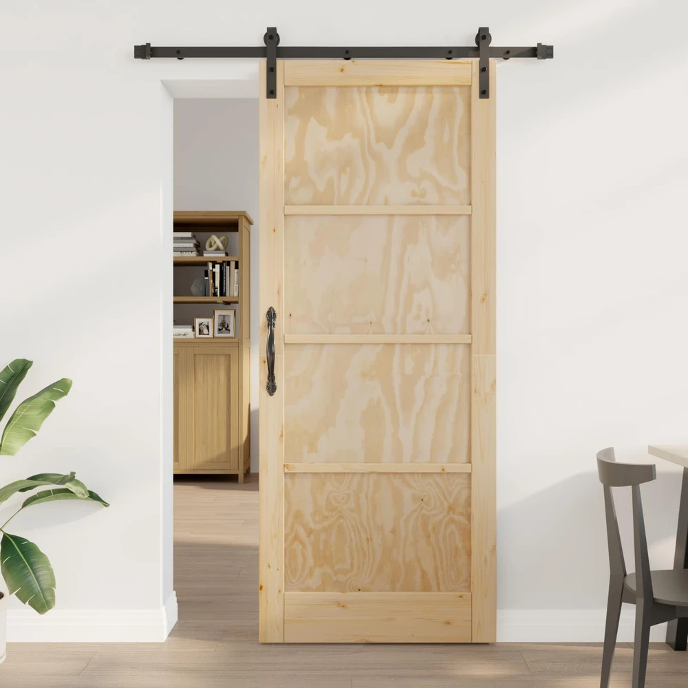 Slankios durys Natūrali 86 x 211 cm Pušies medienos masyvas