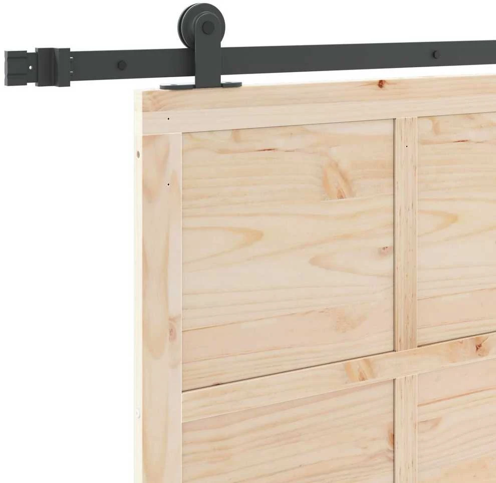 Slankios durys 90 x 208 cm Pušies medienos masyvas Natūrali