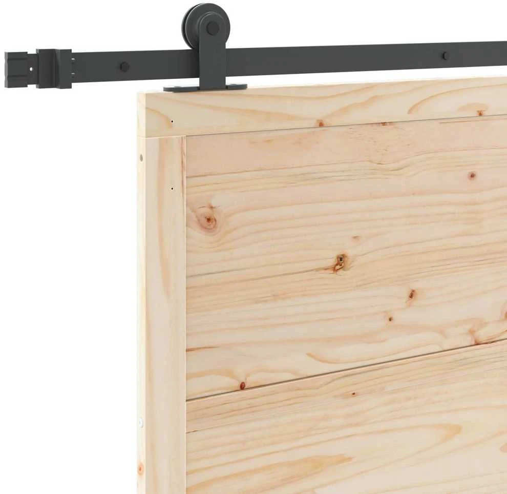 Slankios durys 90 x 208 cm Pušies medienos masyvas Natūrali