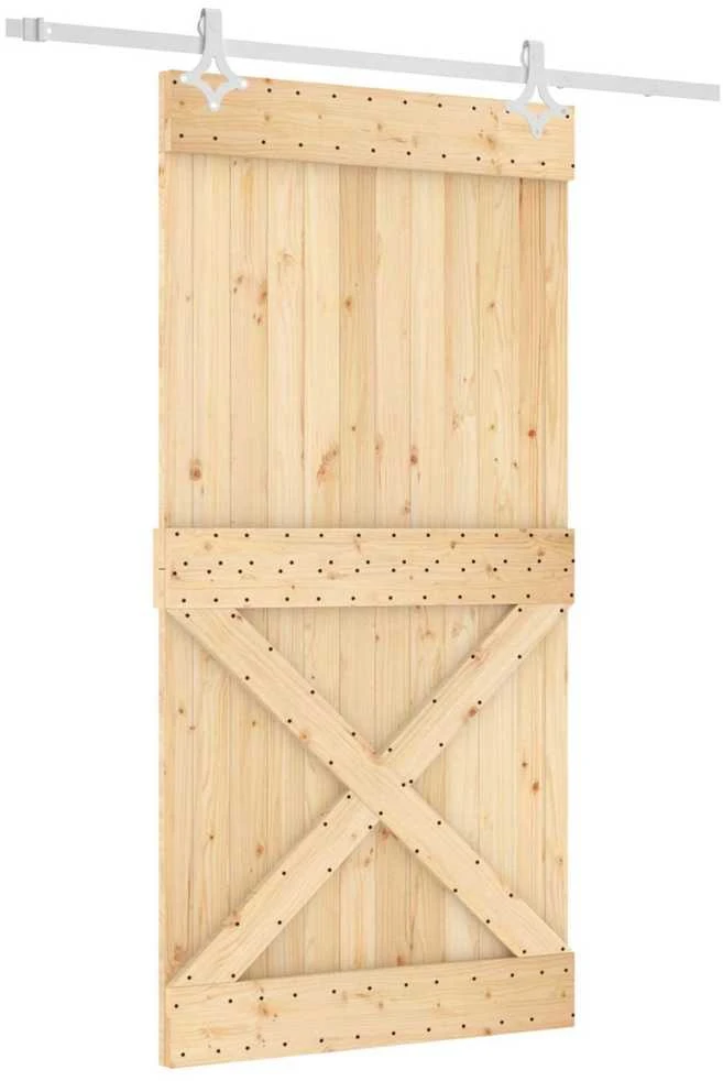 Slankios durys 100 x 210 cm Natūrali ir Balta