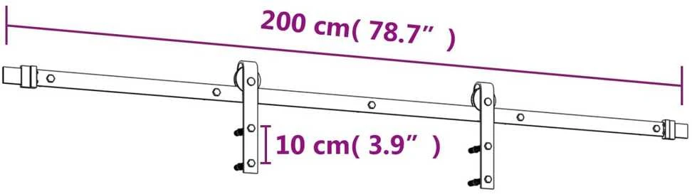 Slankios durys 100 x 210 cm Pušies medienos masyvas