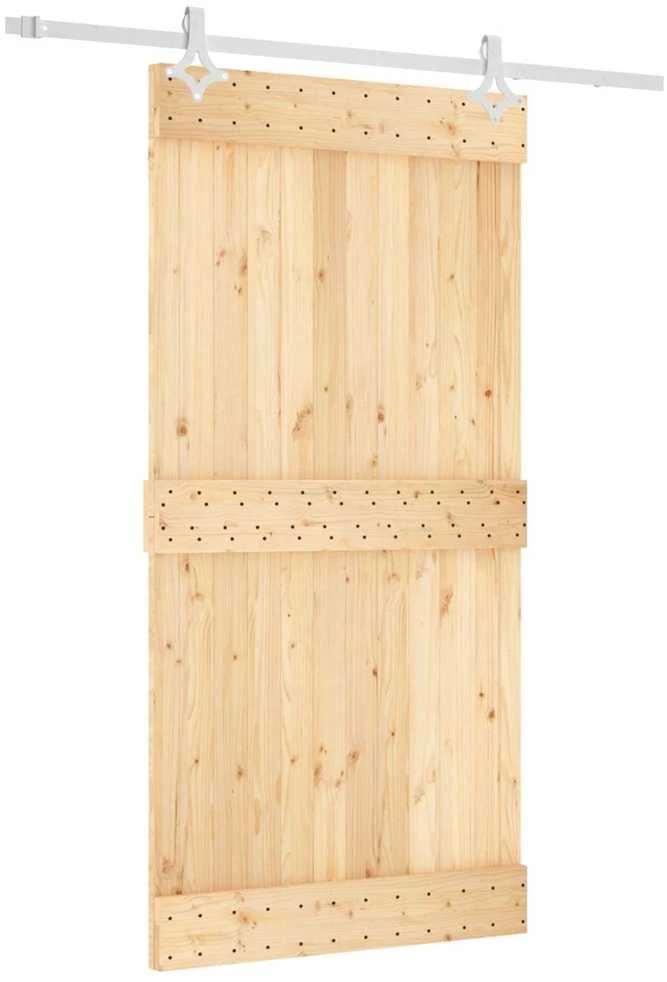 Slankios durys 100 x 210 cm Natūrali ir Balta