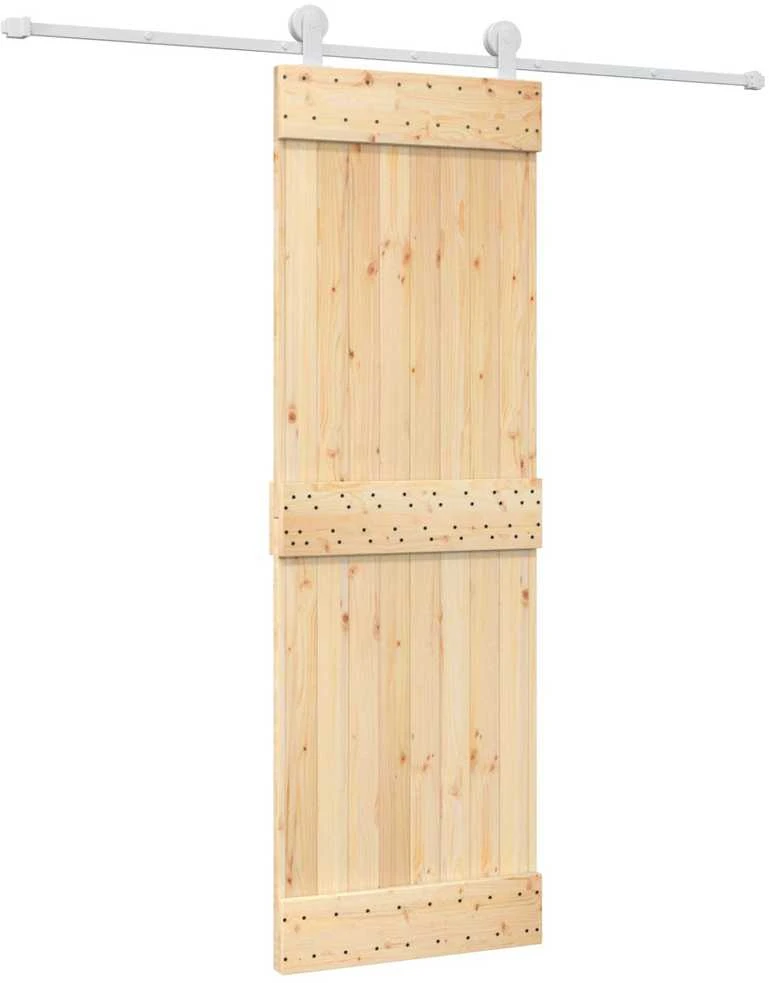 Slankios durys 70 x 210 cm Natūrali ir Balta