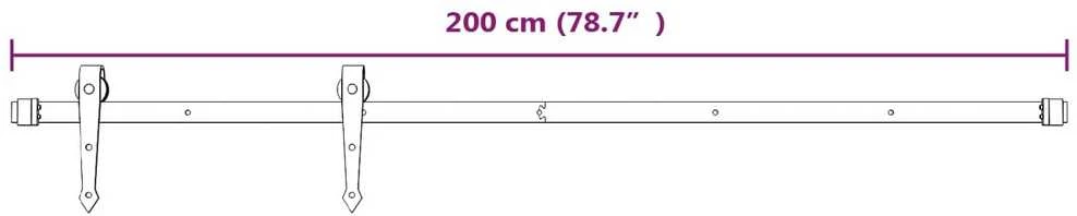 Slankios durys 70 x 210 cm Natūrali ir Balta