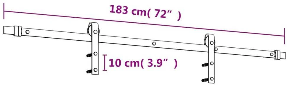 Slankios durys Natūrali ir Balta 70 x 210 cm