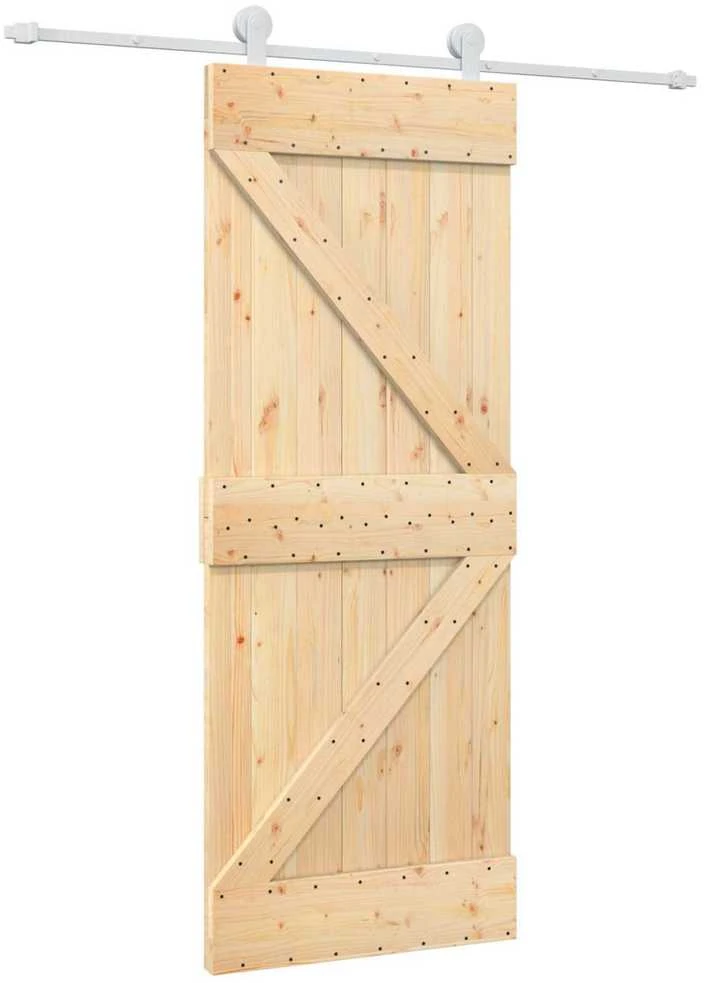 Slankios durys 80 x 210 cm Pušies medienos masyvas