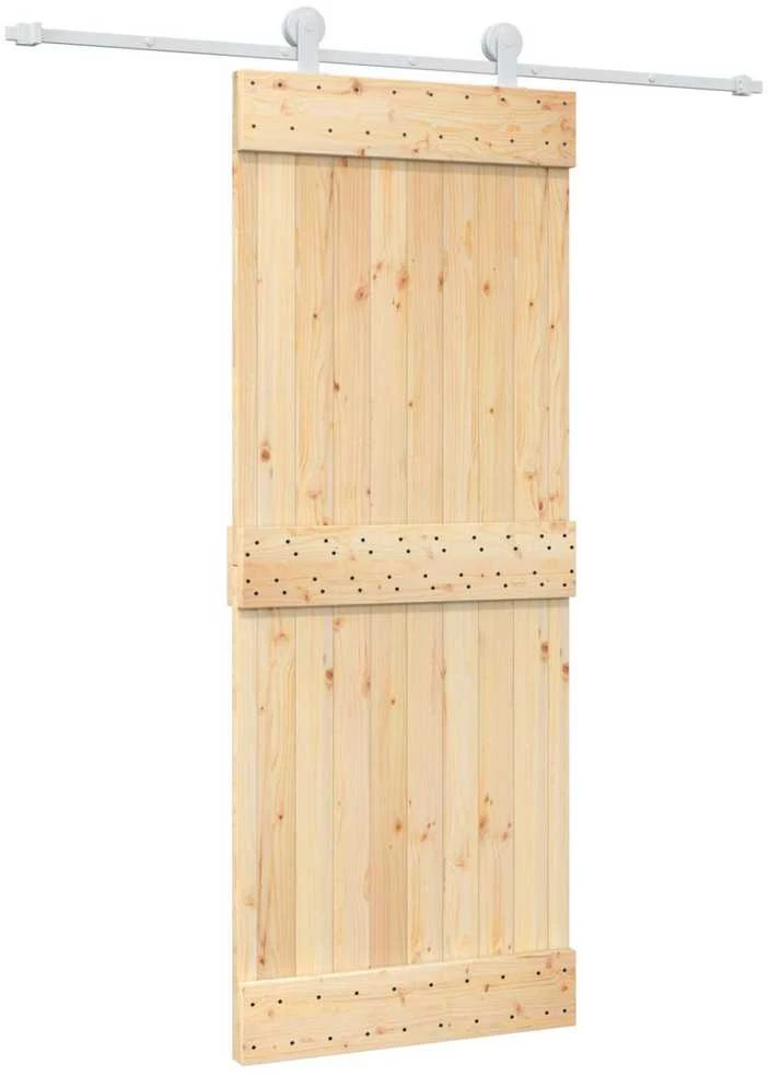 Slankios durys 80 x 210 cm Natūrali ir Balta