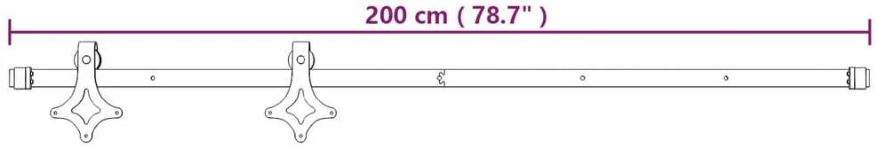 Slankios durys 80 x 210 cm Natūrali ir Balta