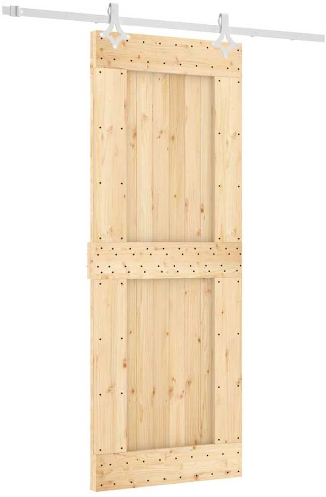 Slankios durys 80 x 210 cm Natūrali ir Balta