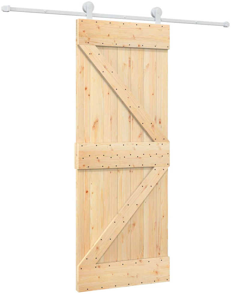Slankios durys Natūrali ir Balta 80 x 210 cm