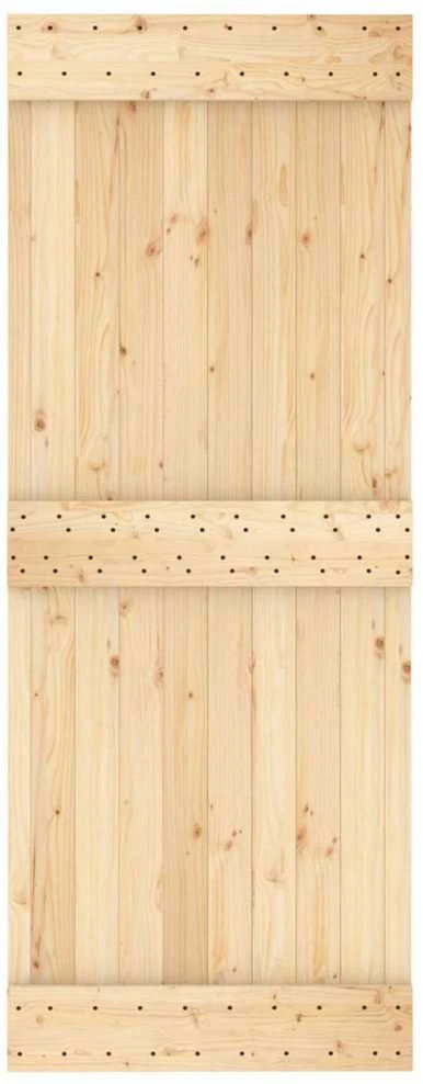 Slankios durys 80 x 210 cm Natūrali ir Balta
